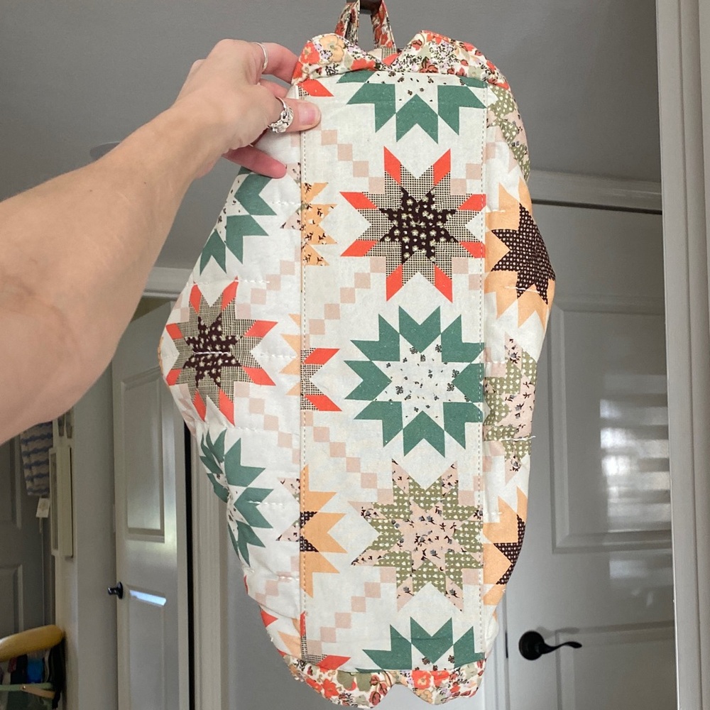 Quilted Patchwork Tote Bag Universal Thread Like … - image 7